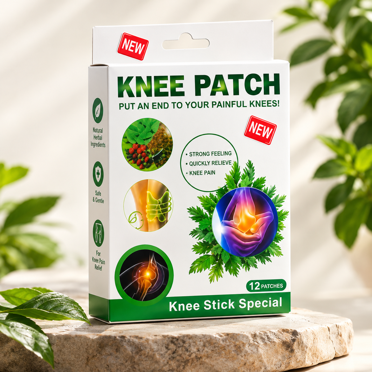 Parche Herbal de Ajenjo para Cuello y Espalda | Caja de 10